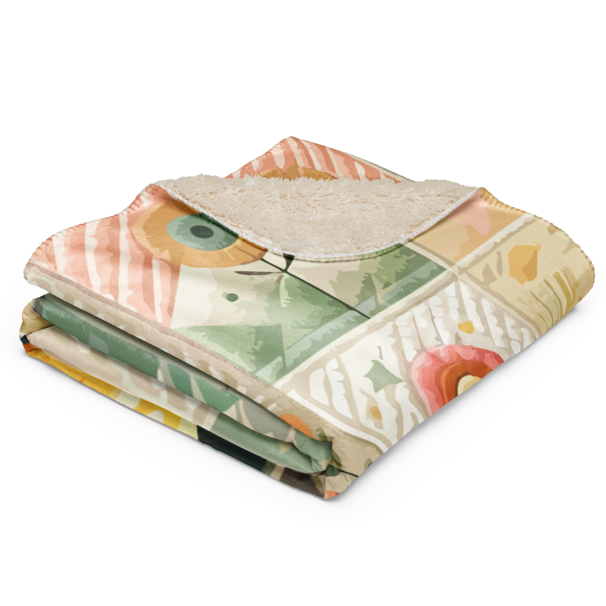 Fresh Blossom Sherpa Blanket