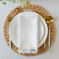 Blue Border Cloth Napkin Set