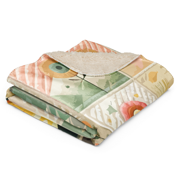 Fresh Blossom Sherpa Blanket