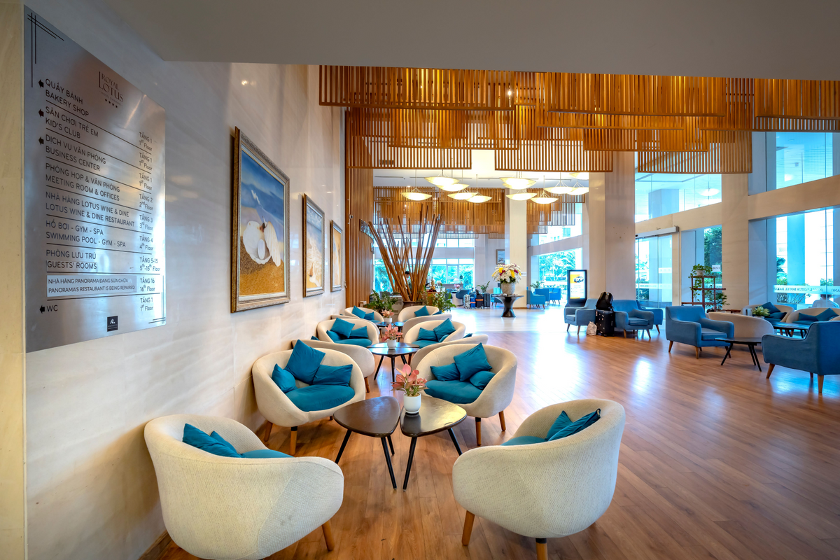 ADA-compliant seating cushions in a hospitality setting