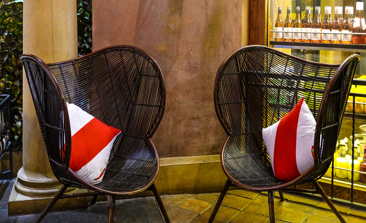 Custom outdoor cushions in Sunbrella fabric