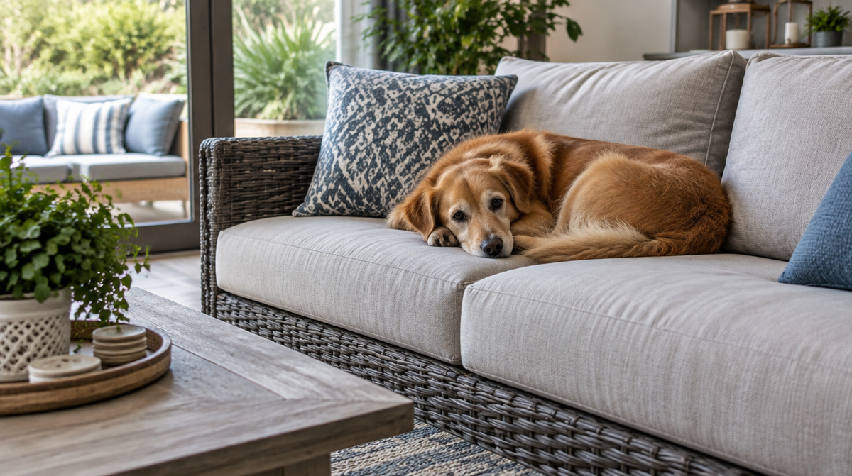 Choosing Outdoor Cushions that are Resistant to Pet Wear and Tear