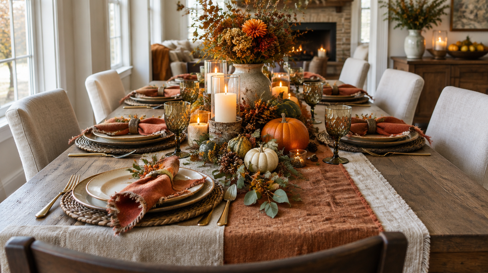 Thanksgiving Tablescapes: Mixing Textures for Wow Factor