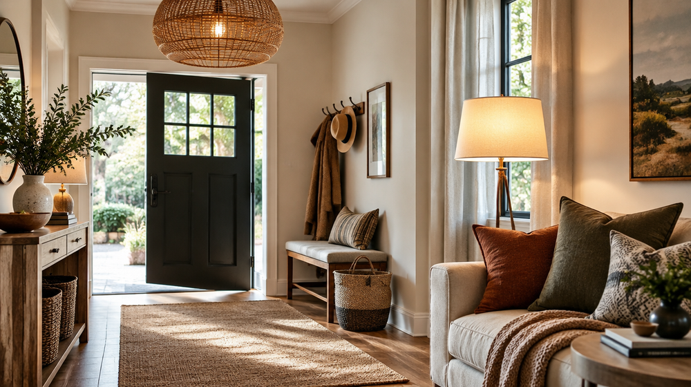 How to Make Your Entryway Feel Welcoming with Textures & Lighting