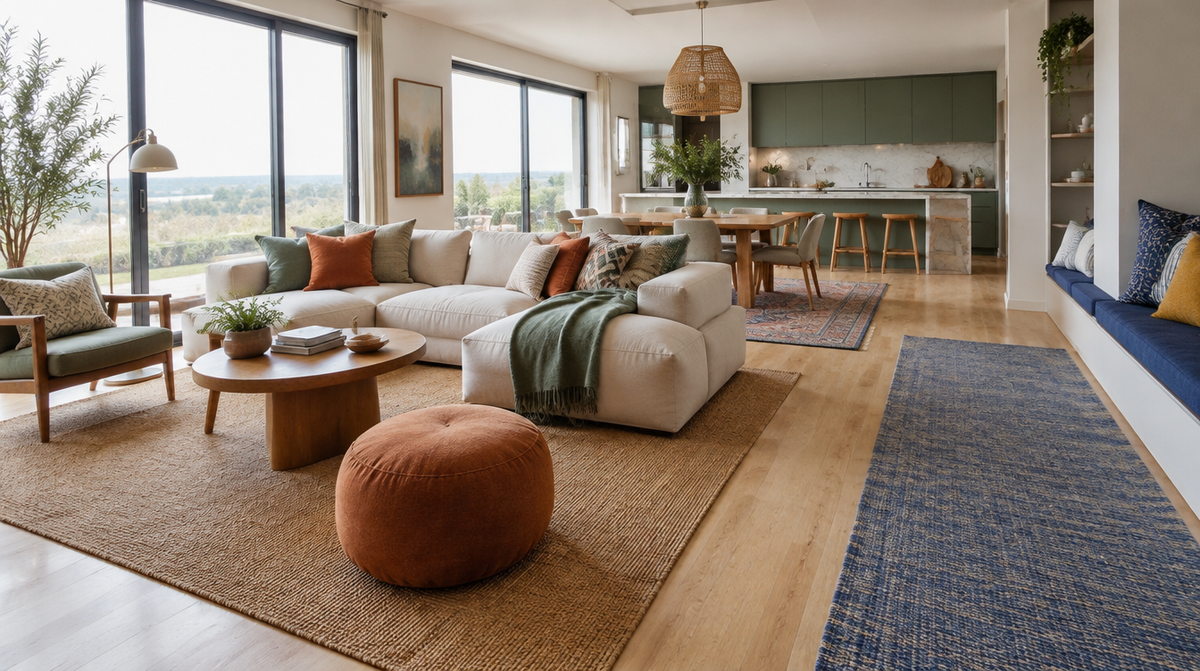 Creating zones how custom cushions define space in open plan homes