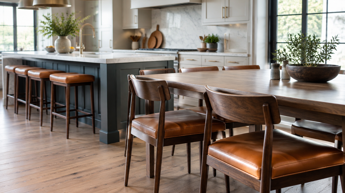 Kitchen designer leather chair pads