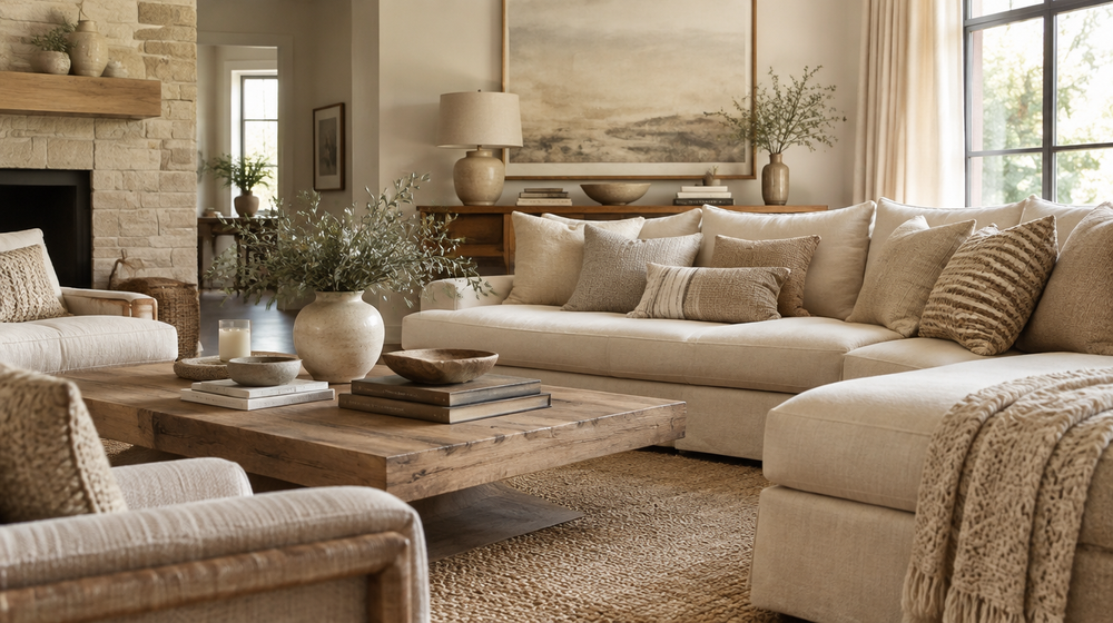 Neutrals are back create depth in beige and cream interiors