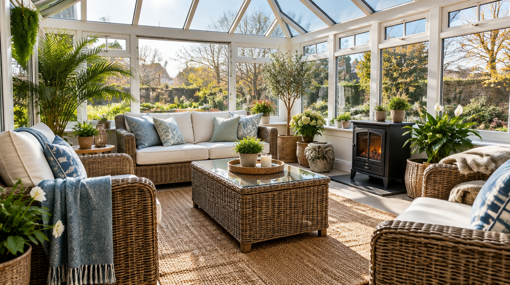 Sunroom or conservatory styling year round comfort tips