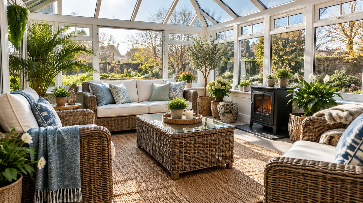 Sunroom or conservatory styling year round comfort tips