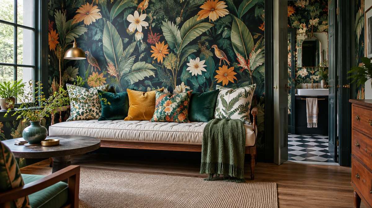 Bold wallpaper ideas make a statement in unexpected places