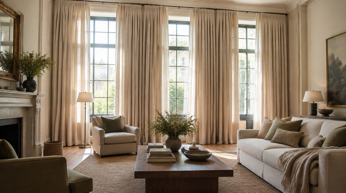 Why curtains make a room look shorter than the ceiling actually is