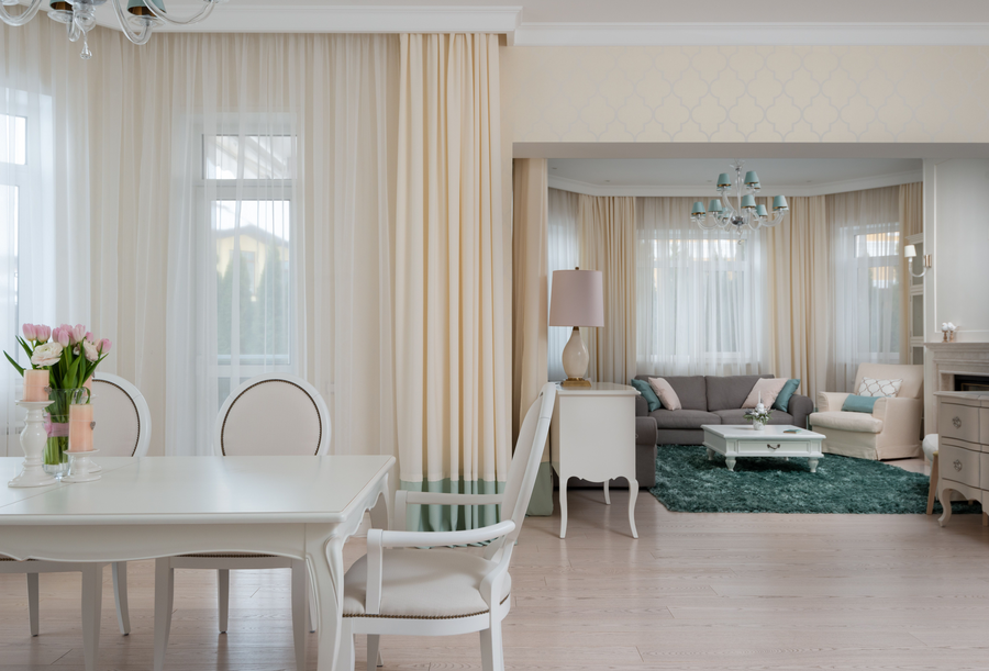 What is the right way for hotels to use drapery in guest rooms, suites, and common areas?