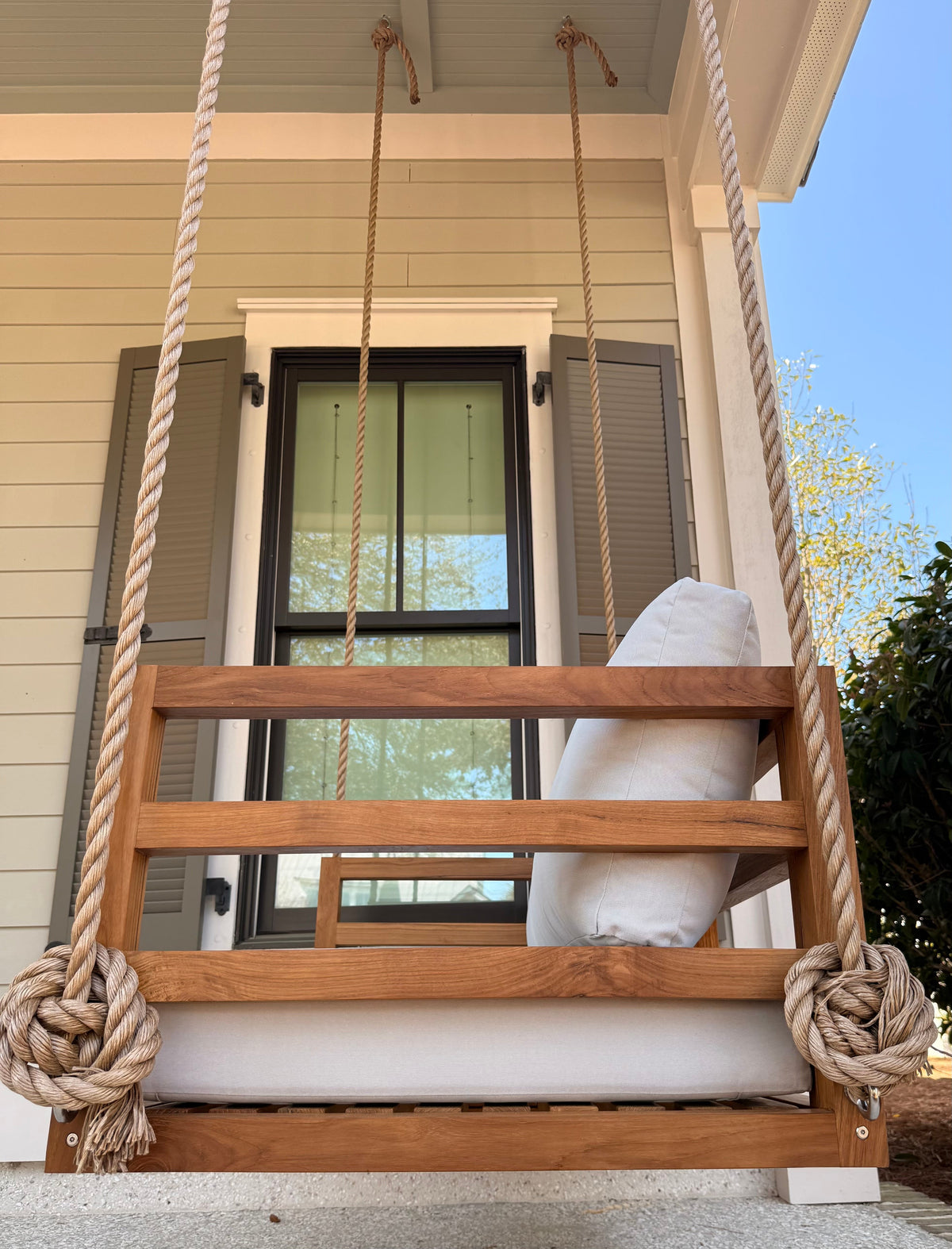 Del Mar Grade A Teak Porch Swing Bed, Standard, view 4