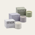 Soy Wax Ceramic Candle, 3-pack (lilac mist + matcha bloom + salted rivage)