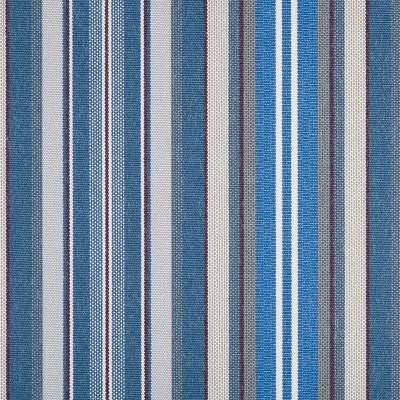 Agora Rayure Azul outdoor curtain fabric swatch