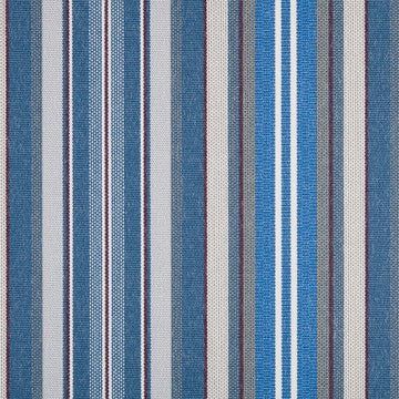 Agora Rayure Azul outdoor curtain fabric swatch