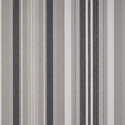 Agora Rayure Gris outdoor curtain fabric swatch
