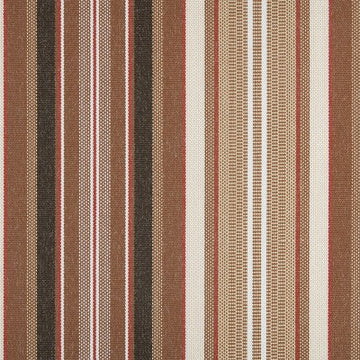 Agora Rayure Marron outdoor curtain fabric swatch