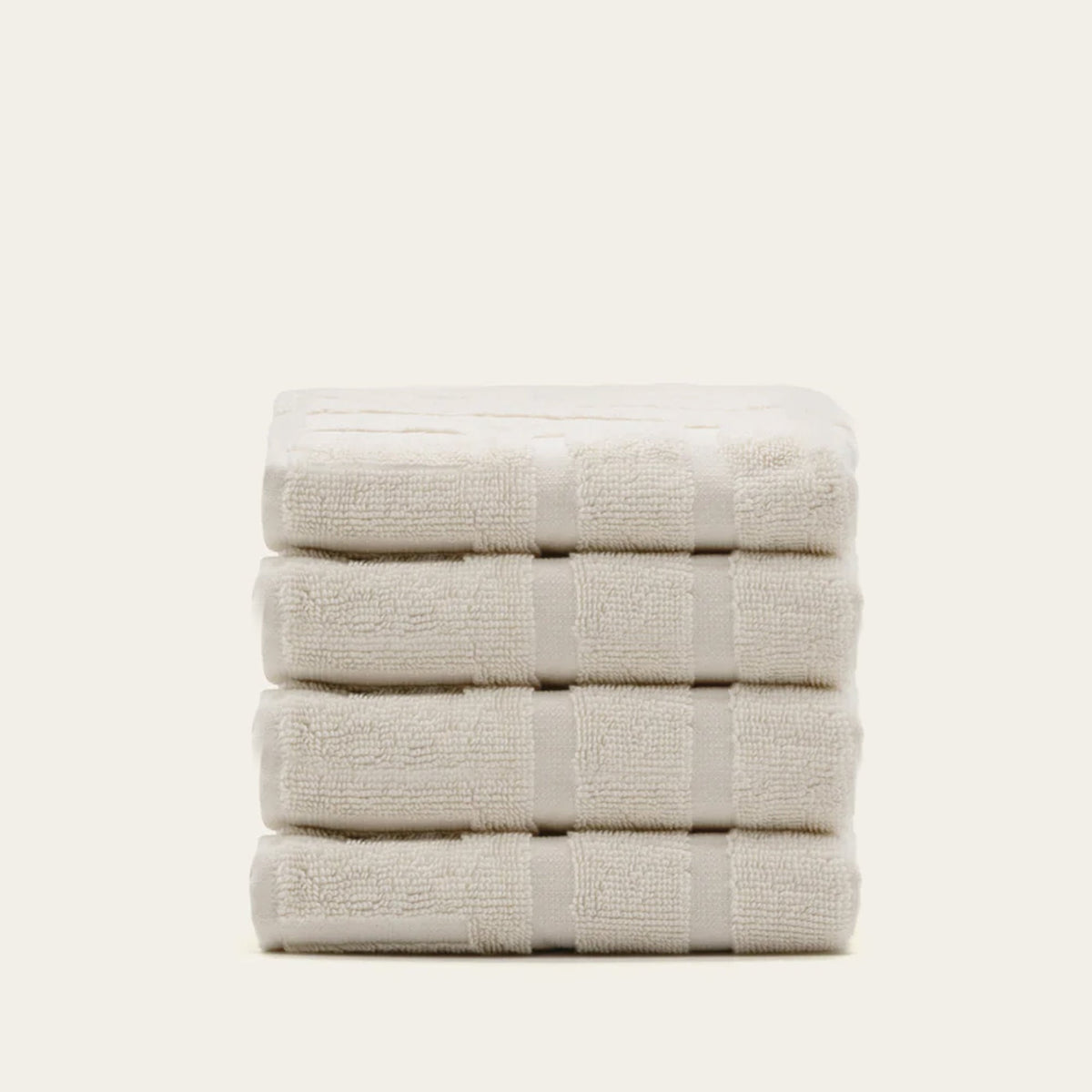 Capri Australian Cotton Towels, in Ecru, washcloths (set of 4)