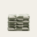 Umbra Australian Cotton Towels, in Sage & Ecru, washcloths (set of 4)