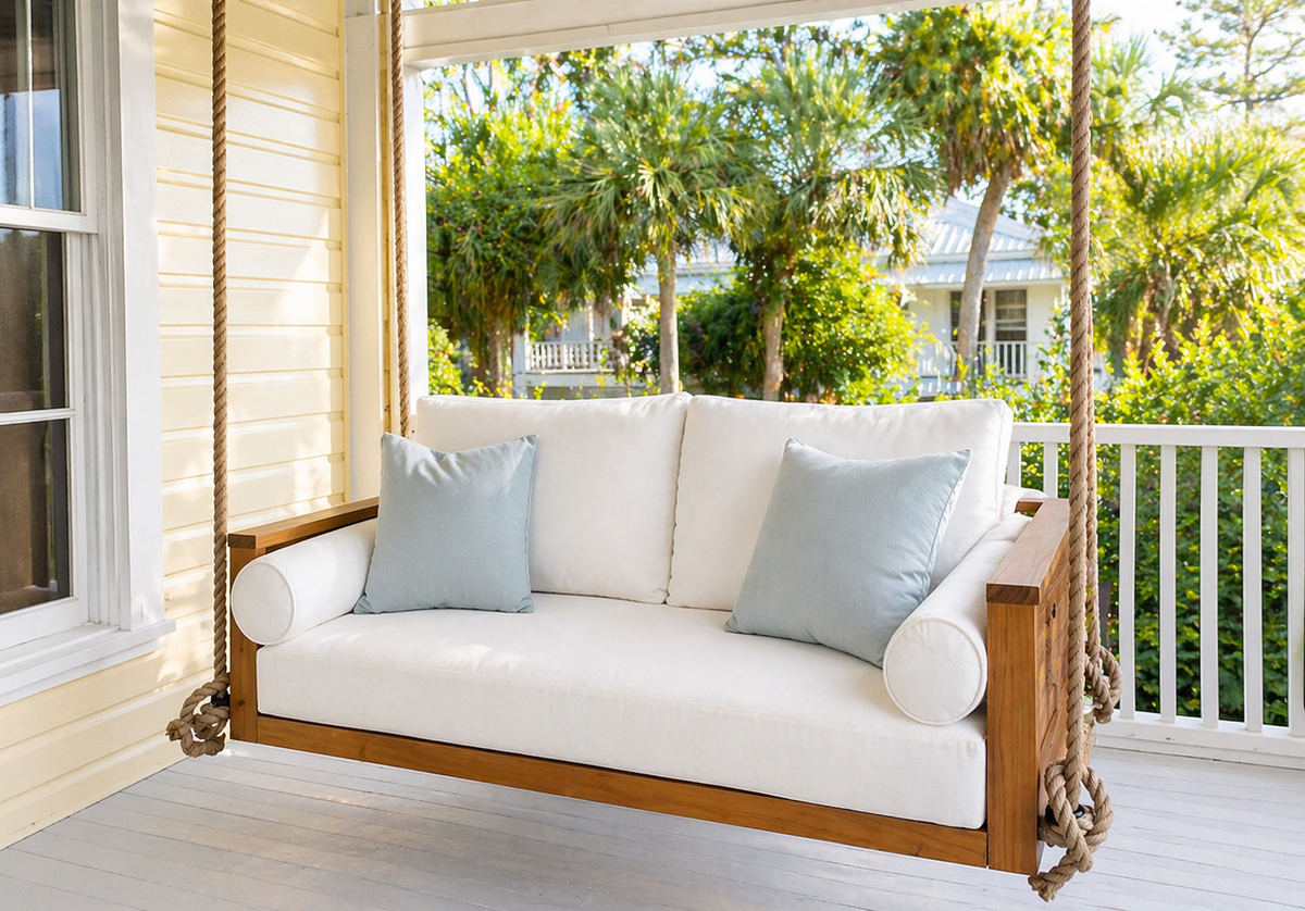 Sedona Teak Porch Swing Bed, Standard, view 5