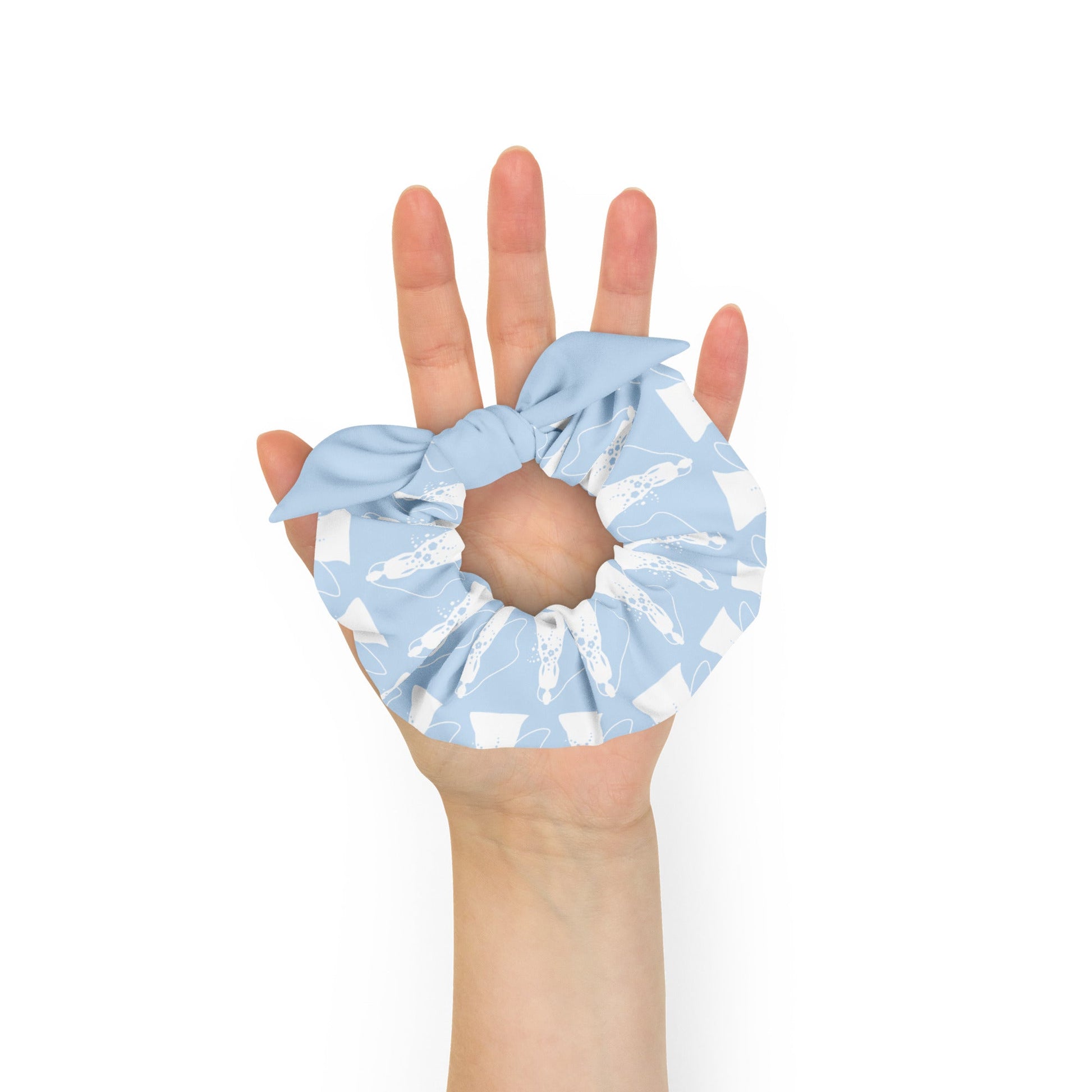 Bridal Blue Eco-Chic: Sustainable Scrunchies for Your Special Day
