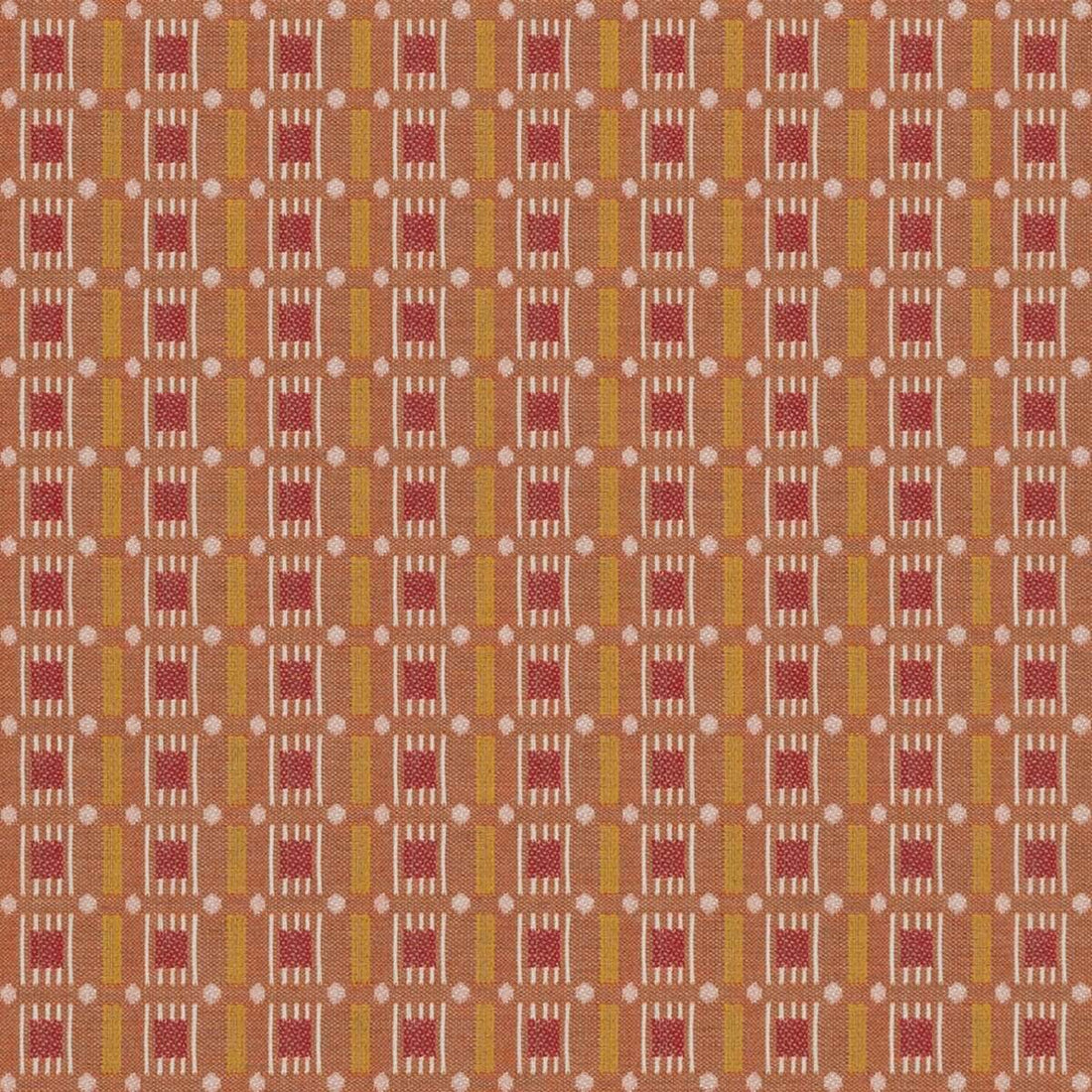 Sunbrella Block Shop Agnes Brick fabric swatch