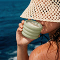 Soy Wax Ceramic Candle, matcha bloom