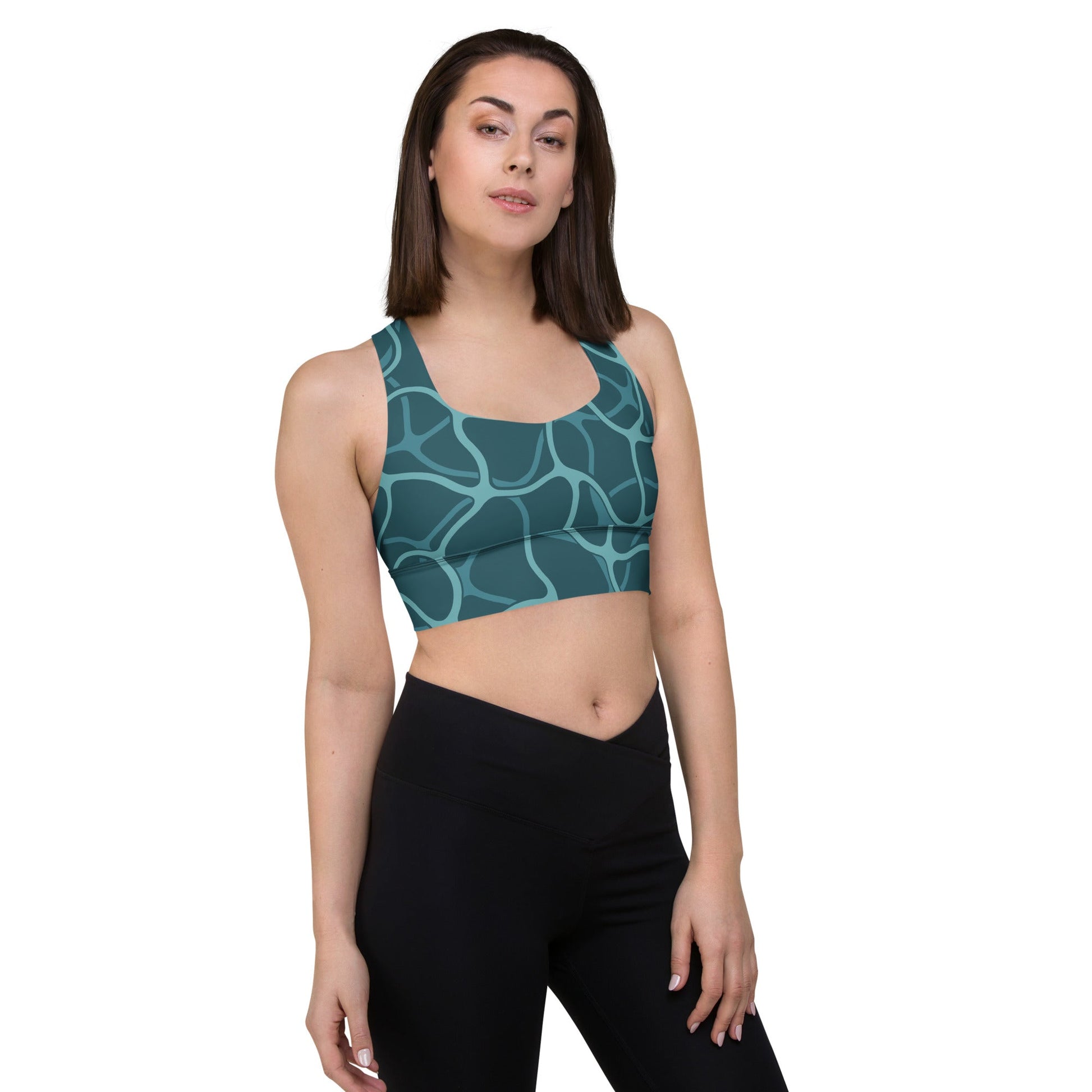Chic Longline Sports Bra - Ultimate Support and Style for Fitness and Leisure