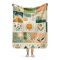 Bloomy Spring Sherpa Blanket