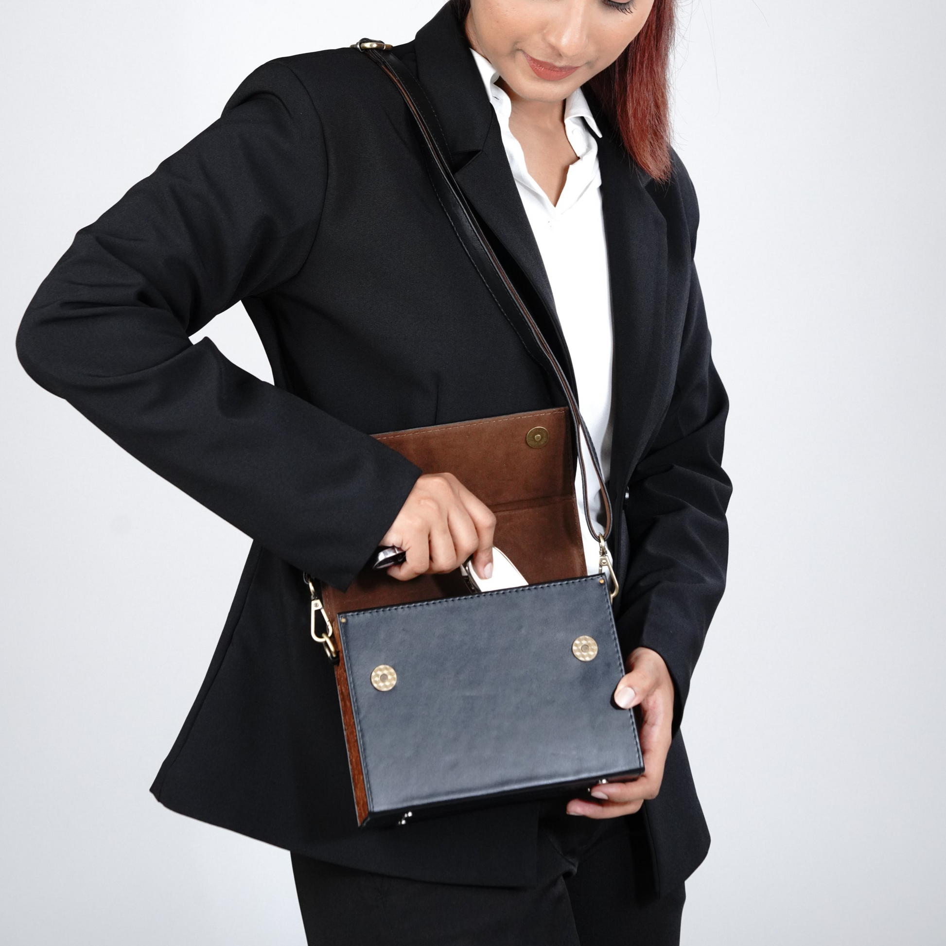 Blossom Array Carved Messenger Bag