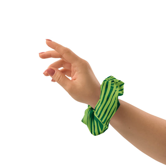 Green Recycled Scrunchies