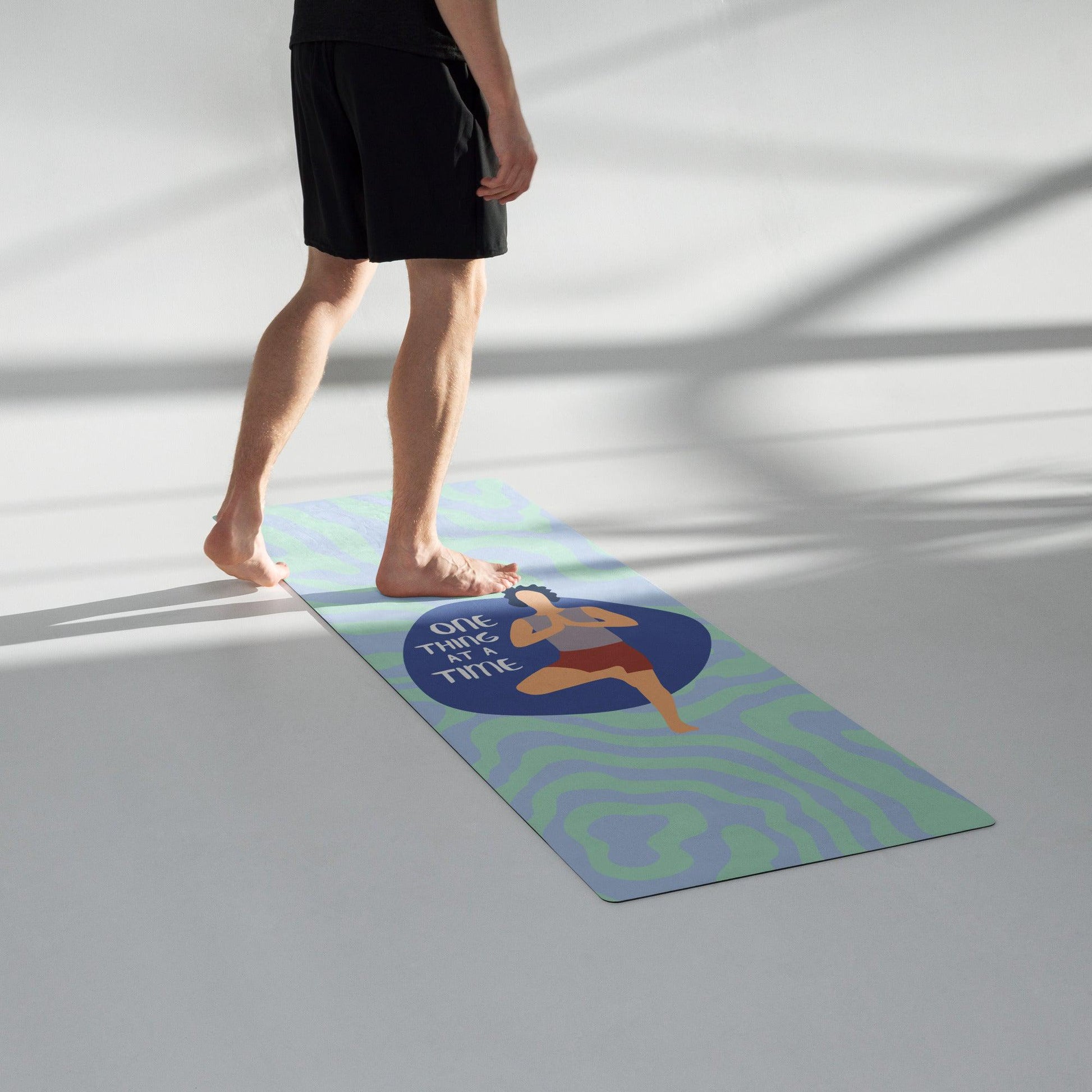 Flow in Style: Unleash Your Inner Zen on our Yoga Mat with Graphic Print and Yoga Pose Harmony