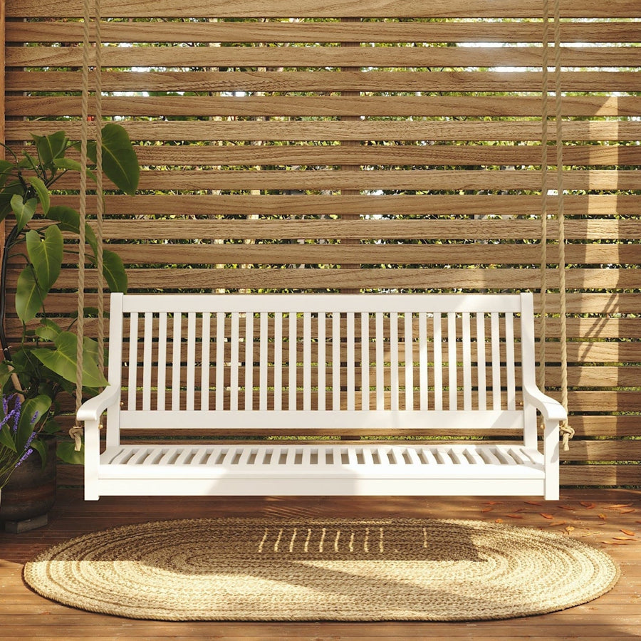 East Green Hayden Acacia Porch Swing