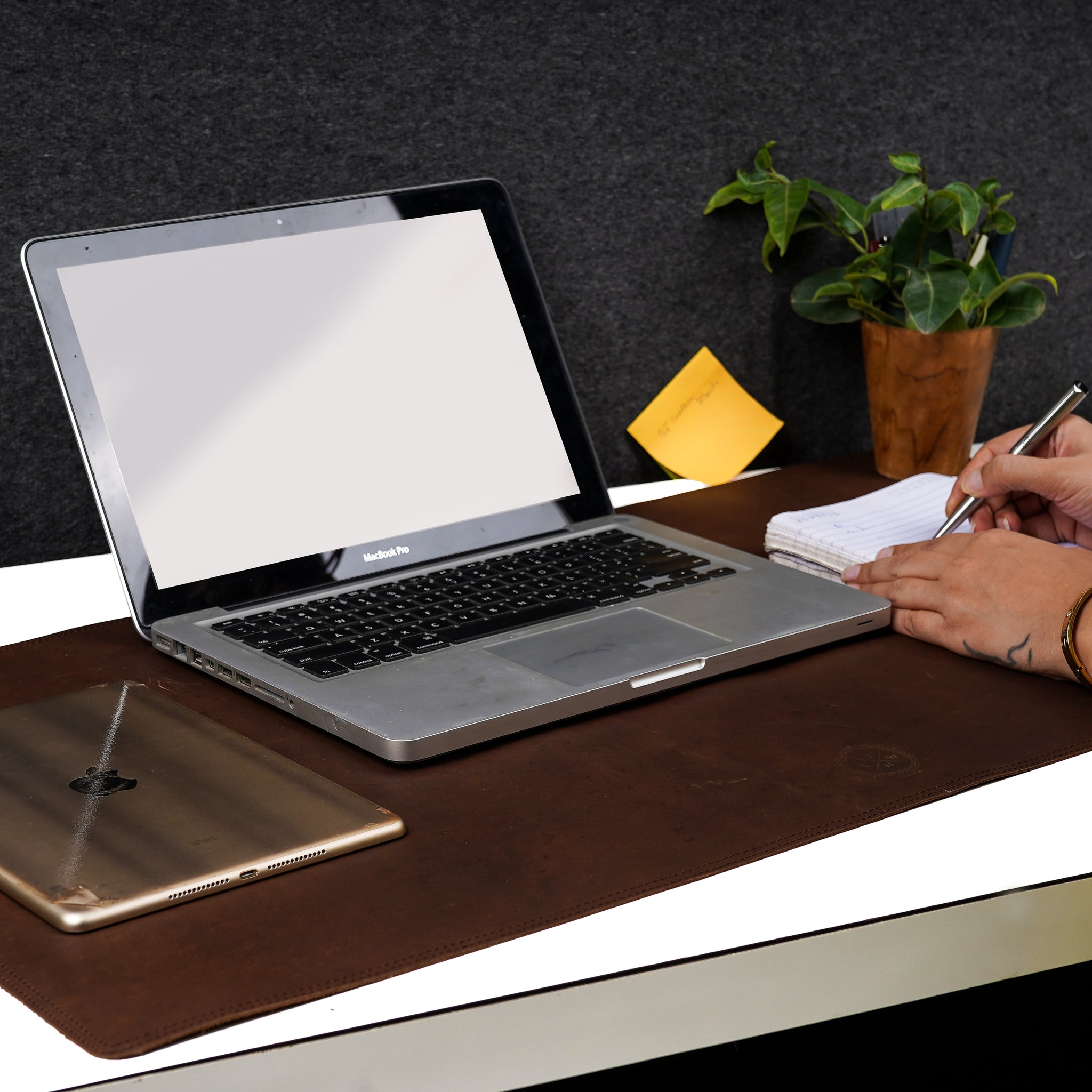 Brown Leather Desk Mat