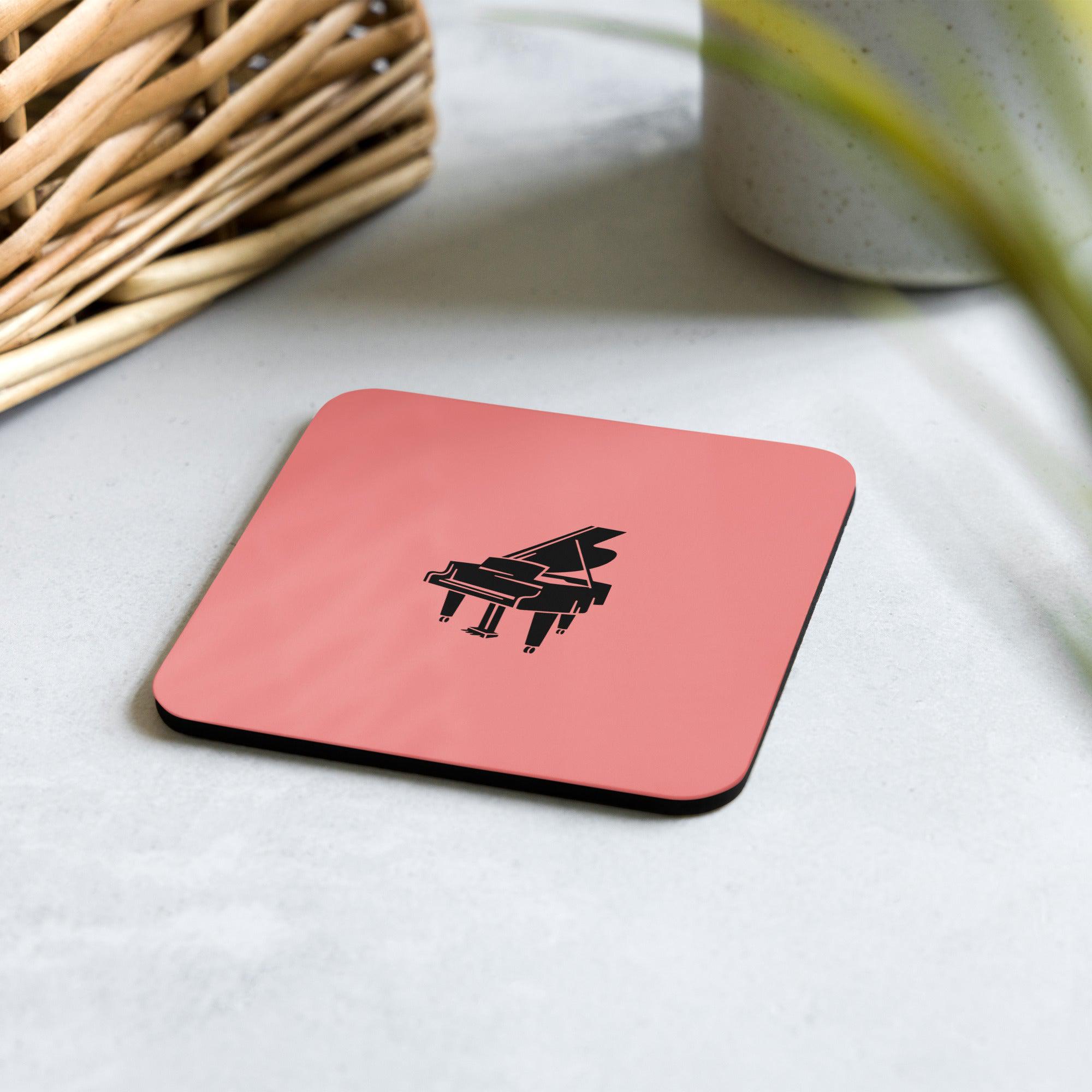 Harmony at Your Fingertips: Elevate Your Sips with Cork-Back Coasters Featuring Elegant Piano Prints