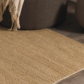 Tavor Hand-Woven Jute & Cotton Rug in Beige, view 4