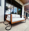 Delray Slat-Back Teak Swing Bed, Standard, view 4