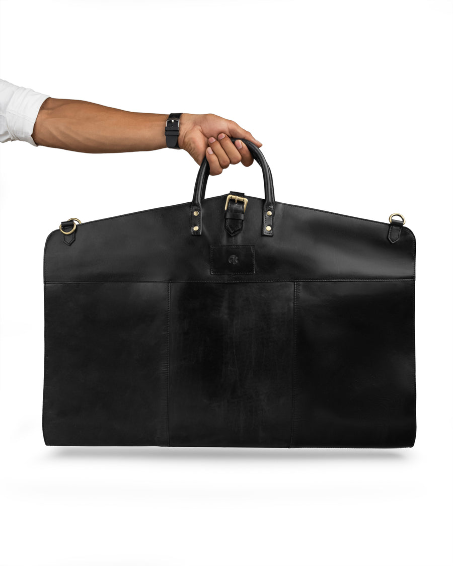 Vintage Black Leather Suit Cover