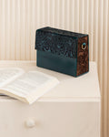 Verde Fauna Carved Messenger Bag