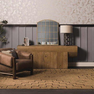 Dubrovnik Jute & Leather Area Rug