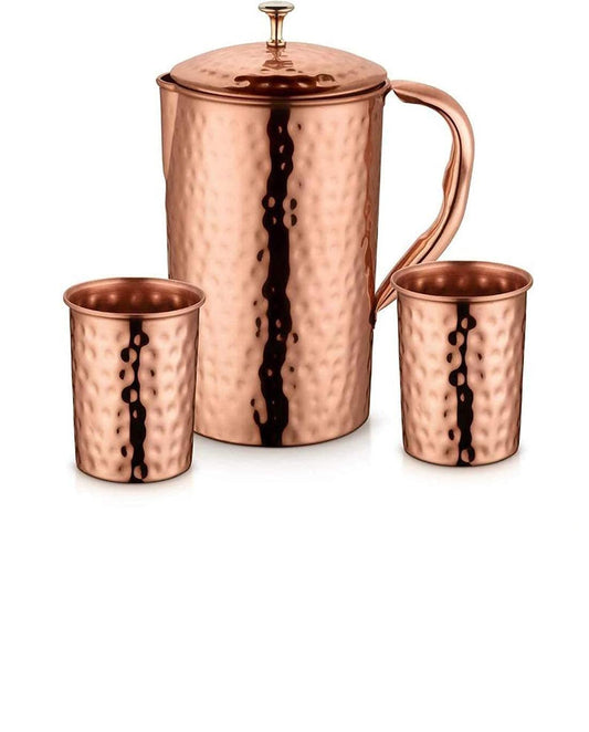 Copper Water Jug / Tumblers - Gift Set