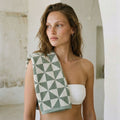 Umbra Australian Cotton Towels, in Sage & Ecru, hand towels (set of 2)