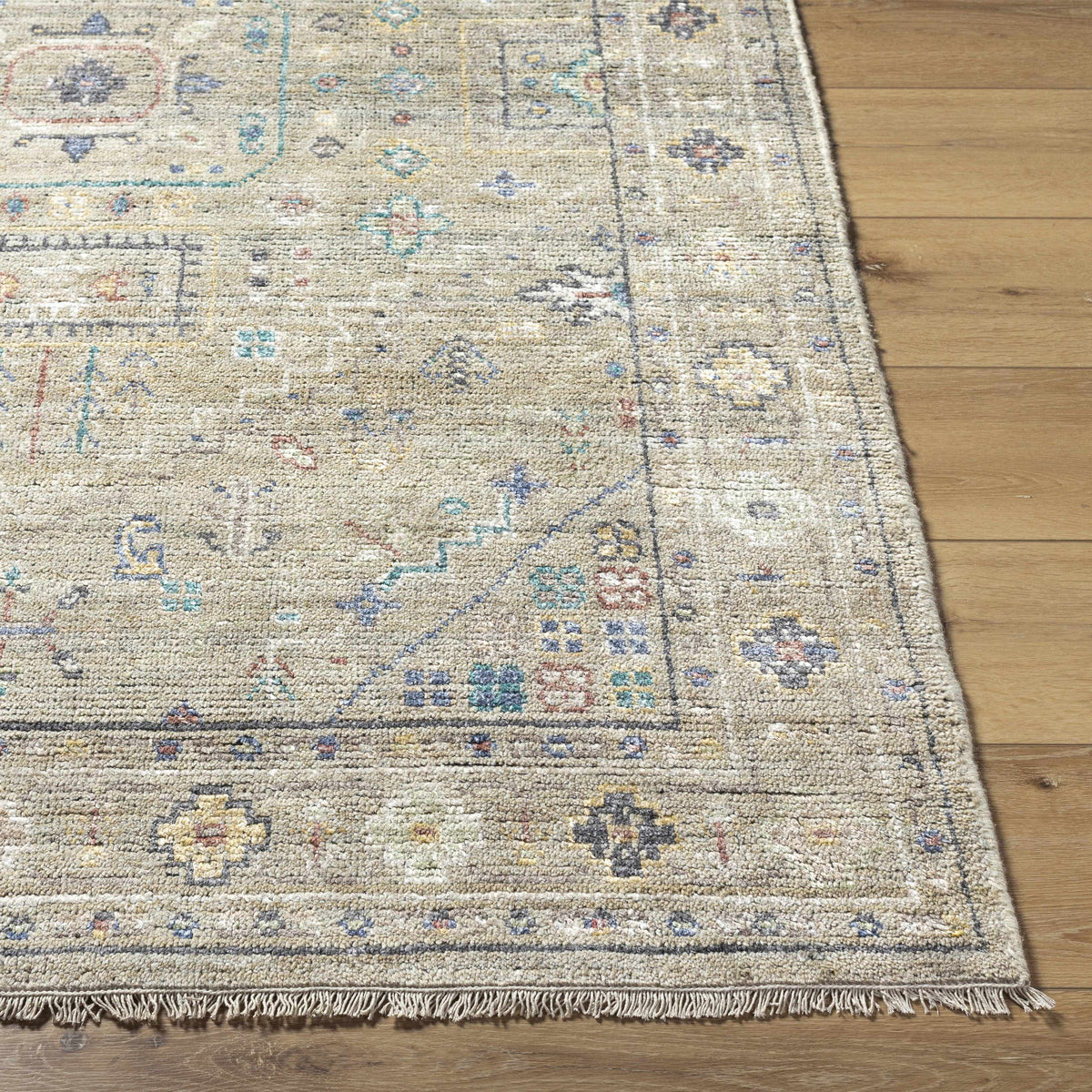 Altair Hand-Knotted Viscose & Wool Traditional Rug, view 3