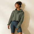 Nature's Elegance: Embrace the Bestseller Status with Our Women's Crop Hoodie Featuring a Chic Tree Print