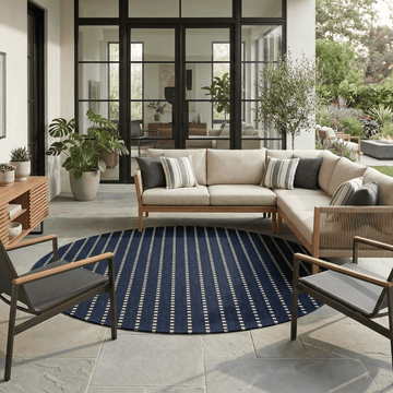 East Green Ottenby Dashed Stripe Outdoor Area Rug