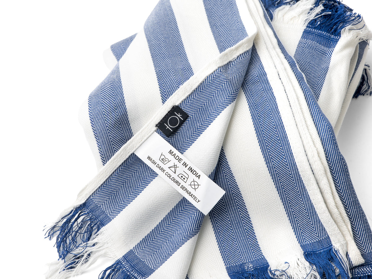 Blue and Green Stripe Bamboo Bath Towel 28 x 58, photo 8
