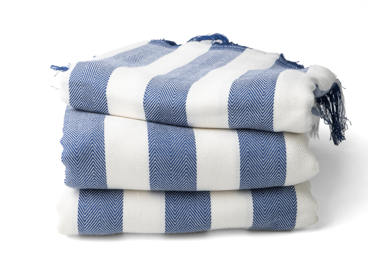 Blue and Green Stripe Bamboo Bath Towel 28 x 58, photo 10