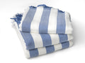 Blue and Green Stripe Bamboo Bath Towel 28 x 58, in Blue