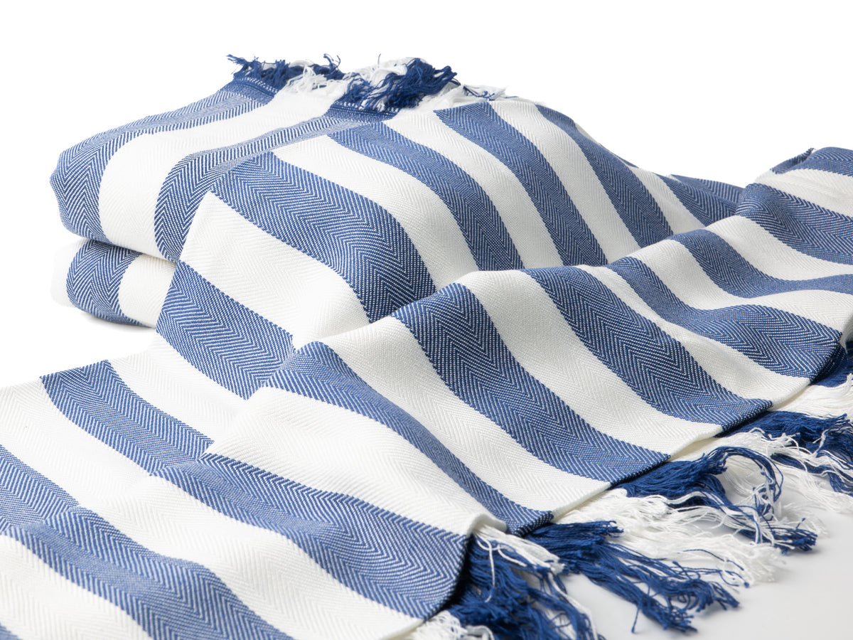 Blue and Green Stripe Bamboo Bath Towel 28 x 58, photo 14